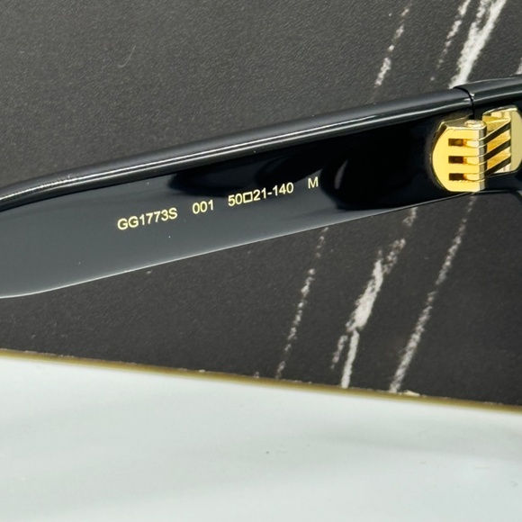 NEW GG1773S 001 GUCCI BLACK GREY CAT EYE WOMEN GUCCI SUNGLASSES - Picture 9 of 12